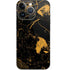 Black and Gold Scattered Marble iPhone 14 Pro Skin